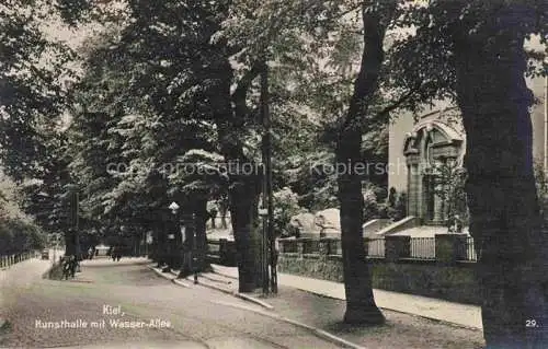 AK / Ansichtskarte  KIEL Kunsthalle mit Wasser Allee