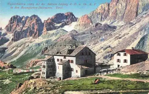 AK / Ansichtskarte  Vajolethuetten 2255m Winklerturm Dolomiti IT in den Rosengarten Dolomiten