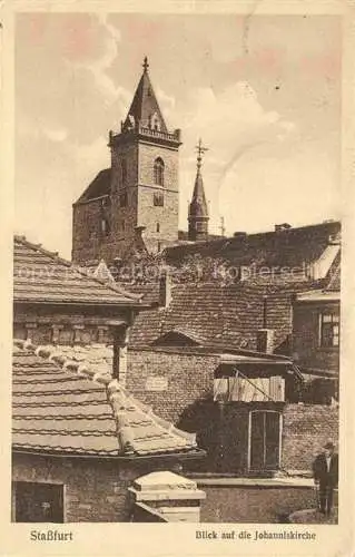 AK / Ansichtskarte  Stassfurt Sachsen-Anhalt Blick zur Johanniskirche