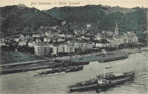 AK / Ansichtskarte  Bad Schandau Saechsische Schweiz-Osterzgebirge Panorama Elbepartie