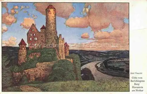 AK / Ansichtskarte  Neckarzimmern Goetz von Berlichingens Burg Hornstein Karl Wendel Kuenstlerkarte Serie Heimatbilder Deutscher Kunst