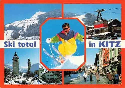 AK / Ansichtskarte  Kitzbuehel Tirol AT Teilansichten Skiparadies in den Alpen Ortsmotive Bergbahn Hahnenkammbahn Kitzbueheler Horn