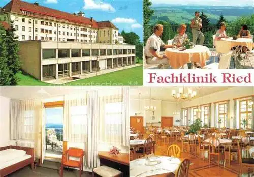 AK / Ansichtskarte  Lindenberg Allgaeu Fachklinik der LVA-Schwaben Patientenzimmer Speisesaal Terrasse