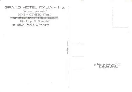 AK / Ansichtskarte  Orvieto Terni Umbria IT Grand Hotel Italia di notte Costruzione Trecentesca