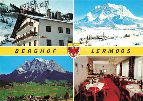 AK / Ansichtskarte  Lermoos Tirol AT Hotel Berghof Restaurant Panorama Zugspitz Wettersteingebirge