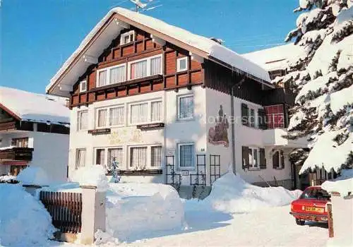 AK / Ansichtskarte  OBERSTDORF Gaestehaus Haus Alpengluehn im Winter