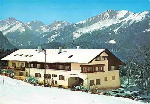 AK / Ansichtskarte  OBERSTDORF Christliches Freizeit- und Bibelheim Heim Bergfrieden Winterpanorama