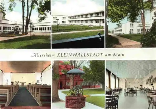 AK / Ansichtskarte  Kleinwallstadt Altersheim Parkanlagen Kapelle Speisesaal