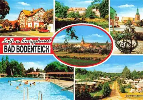 AK / Ansichtskarte  Bad Bodenteich Teilansichten Luft- und Kneippkurort Freibad Campingplatz Blick zur Kirche