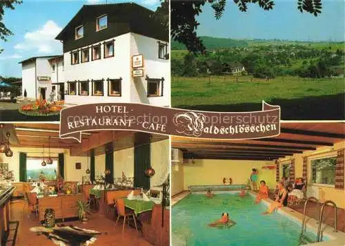 AK / Ansichtskarte  Alsen Windeck  Sieg Hotel Restaurant Café Waldschloesschen Hallenbad