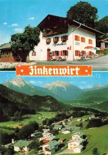 AK / Ansichtskarte  Oberau  Berchtesgaden Zinkenwirt Gasthaus Zum Hohen Zinken Panorama Alpen Luftaufnahme