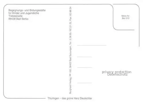 AK / Ansichtskarte  Bad Berka Ilmtreff e.V. Begegnungs- und Bildungsstaette fuer Kinder und Jugendliche