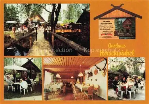 AK / Ansichtskarte  Lehde Luebbenau Spreewald Gasthaus Hirschwinkel Gastraum Terrasse