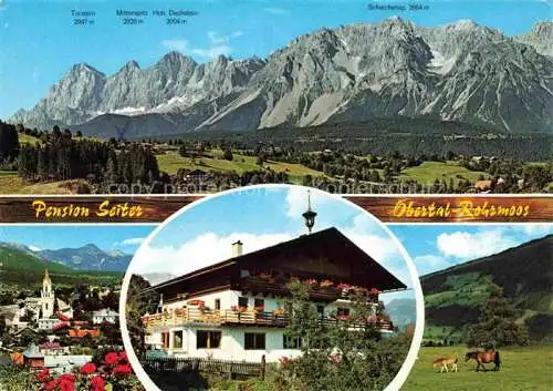 AK / Ansichtskarte  Schladming Obersteiermark AT Gasthof Pension Seiter Panorama Blick gegen Dachsteinmassiv