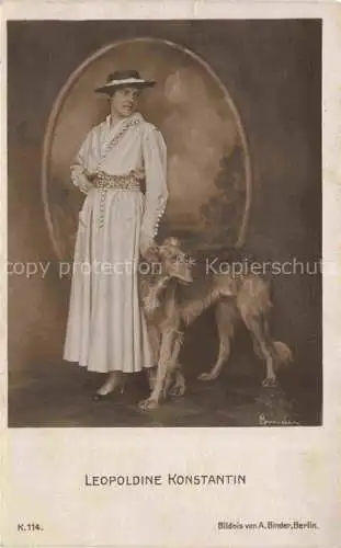 AK / Ansichtskarte  Hunde dogs chiens Leopoldine Konstantin A.Binder Nr. K.114 