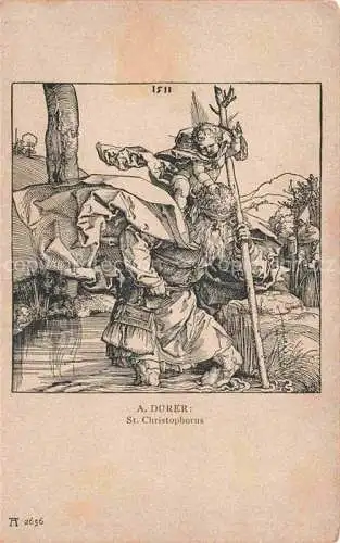 AK / Ansichtskarte  Duerer Albrecht Kuenstlerkarte Nr. 2656 St. Christophorus