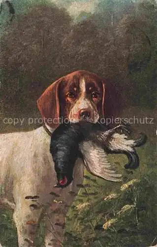 AK / Ansichtskarte  Jagd Chasse Hunting Hund Vogel