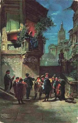 AK / Ansichtskarte  Spitzweg Carl Kuenstlerkarte Serenade  Stengel Nr. 29145