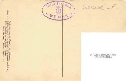 AK / Ansichtskarte  SCHILLER Friedrich Dichter Weimar Nr. A 1569 Schillerhaus Weimar Lieblich in der Braeute Locken