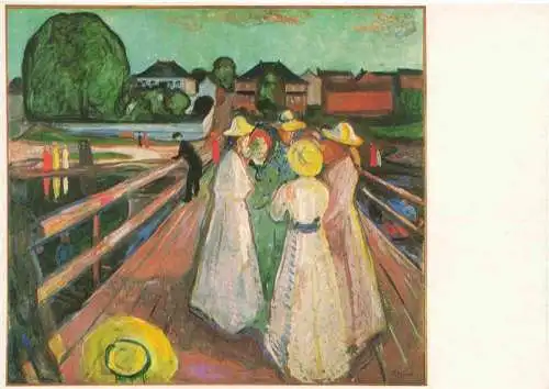 AK / Ansichtskarte  Munch Edvard Kuenstlerkarte Die Damen auf dem Kai 