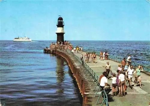 AK / Ansichtskarte  Leuchtturm Lighthouse Faro Phare-- Rostock Warnemuende An der Mole