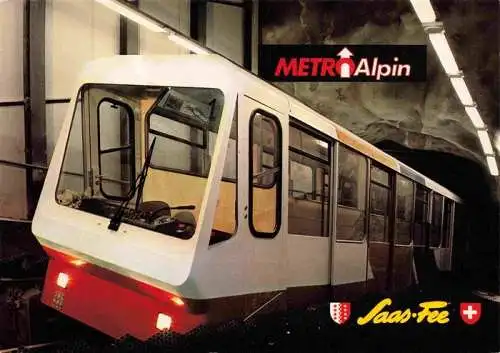 AK / Ansichtskarte  Zahnradbahn Standseilbahn Furniculaire Rack Railway-- Metro Alpin Saas Fee Wallis Felskinn Mittelallalin