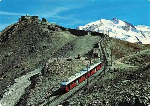 AK / Ansichtskarte  Zahnradbahn Standseilbahn Furniculaire Rack Railway-- Zermatt GornergratbahnMonte Rose