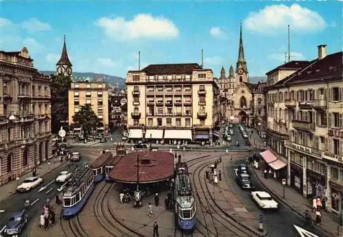 AK / Ansichtskarte  Strassenbahn Tramway-- Zuerich Paradenplatz