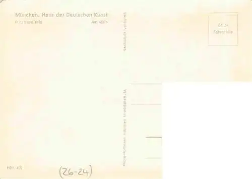 AK / Ansichtskarte  Verlag HDK Haus der Deutschen Kunst Nr. 400 Muenchen Fritz Bayertein Am Main