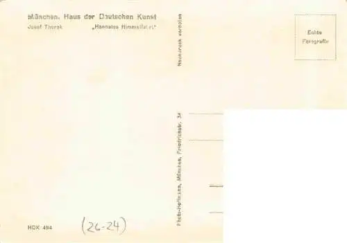 AK / Ansichtskarte  Verlag HDK Haus der Deutschen Kunst Nr. 494 Muenchen Josef Thorak Hanneles Himmelfahrt