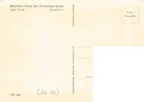 AK / Ansichtskarte  Verlag HDK Haus der Deutschen Kunst Nr. 556 Muenchen Josef Thorak Kopernikus