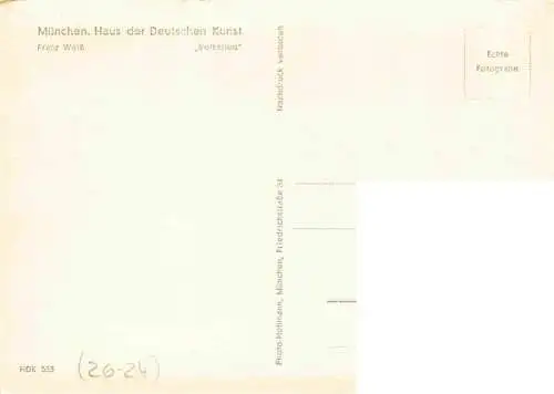 AK / Ansichtskarte  Verlag HDK Haus der Deutschen Kunst Nr. 533 Muenchen Franz Weiss Volkslied