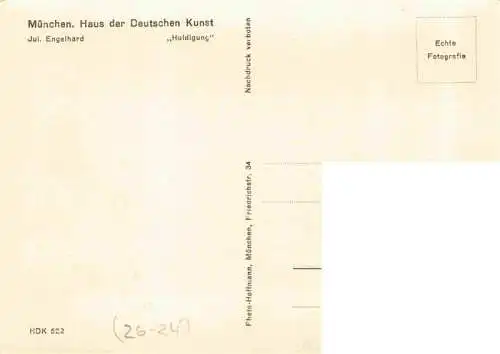 AK / Ansichtskarte  Verlag HDK Haus der Deutschen Kunst Nr. 522 Muenchen Jul. Engelhard Huldigung