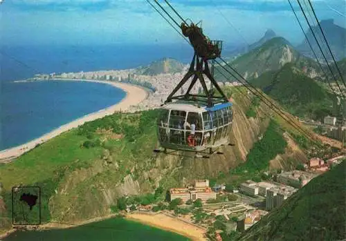 AK / Ansichtskarte  Seilbahn Cable-Car Telepherique Brazil Rio de Janero 