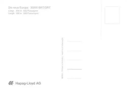 AK / Ansichtskarte  Schiffe Oceanliner Neue Europa 35000 BRT GRT