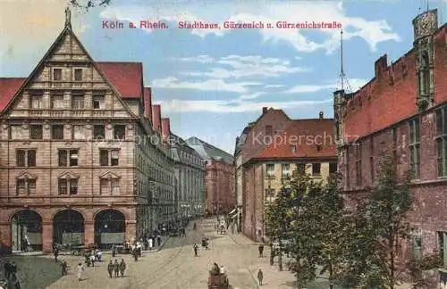 AK / Ansichtskarte  Koeln  Rhein Stadthaus Guerzenich und Guerzenichstrasse