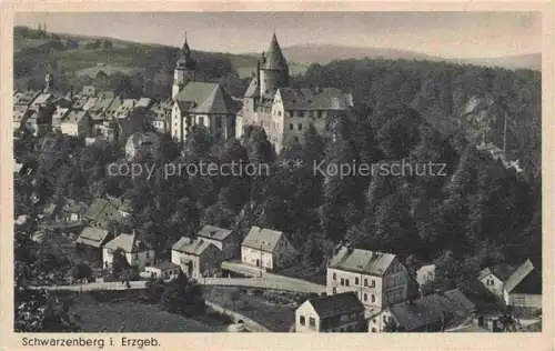 AK / Ansichtskarte  Schwarzenberg  Erzgebirge Sachsen Panorama Kirche Schloss