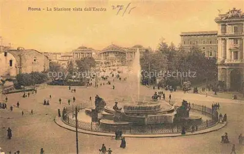 AK / Ansichtskarte  ROMA  Rom Lazio IT La Stazione vista dall'Esedra