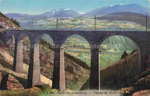 AK / Ansichtskarte  Loetschbergbahn Loetschbergbahn BE Ligne du Loetschberg Viaduc du Giesel