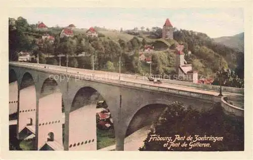 AK / Ansichtskarte  Fribourg  FR Pont de Zaehringen et Pont de Gotteron