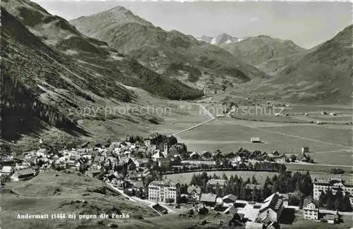 AK / Ansichtskarte  Andermatt UR Panorama Blick gegen die Furka