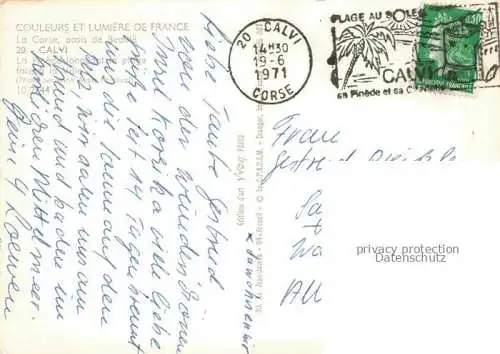 AK / Ansichtskarte  Calvi 2B Haute-Corse La Pinède longeant la plage face à la ville vue aérienne