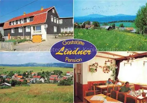 AK / Ansichtskarte  Waffenrod Thueringen Gaststaette Pension Lindner Gastraum Panorama