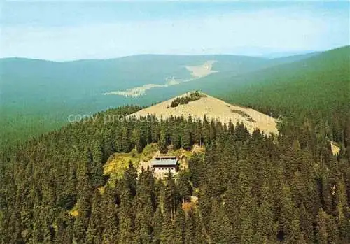 AK / Ansichtskarte  Lusen 1373m Bayerischer Wald mit Schutzhaus Blick in die CssR