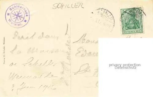 AK / Ansichtskarte  SCHILLER Friedrich Dichter Weimar Charlotte von 