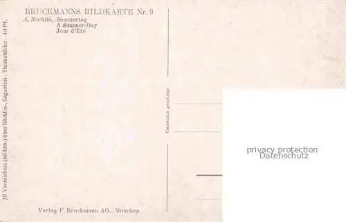 AK / Ansichtskarte  BoeCKLIN Arnold Kuenstlerkarte Sommertag Brueckmanns Bilderkarte Nr. 9