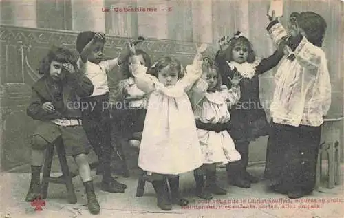 AK / Ansichtskarte  Kinder Child Enfants La Cateehisme 