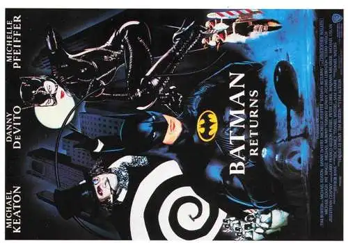 AK / Ansichtskarte  Kino Film Cinema Cine Batman Returns De Vito Pfeiffer Keaton