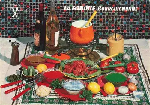 AK / Ansichtskarte  Rezept Recette-- la Fondue Bourguignonne 