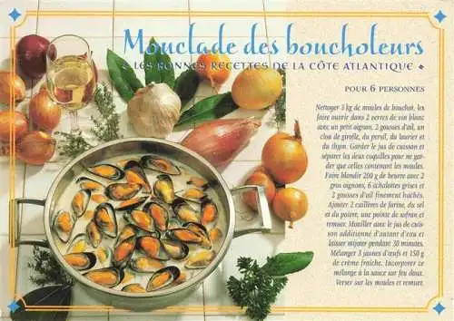 AK / Ansichtskarte  Rezept Recette-- la Mouclade des Boucholeurs